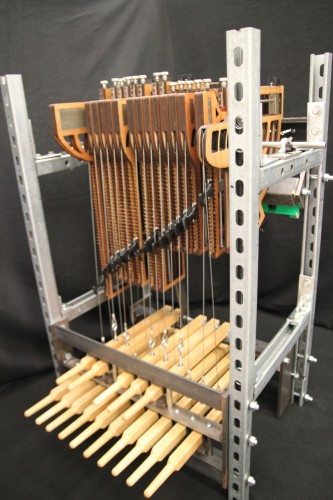The Passive Dynamics Practice Carillon that Brink built is still in use at Yale. Image courtesy of Joey Brink.