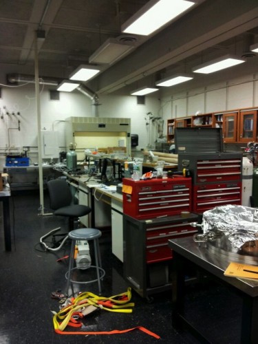 : A general view of Professor Schroer’s lab depicts the equipment necessary to conduct such a sophisticated microstructure. Courtesy of Dr. Baran Sarac.