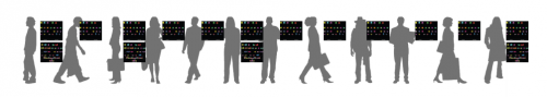 A representation of individual karyotypes that depict the physical structure of each person’s chromosome. Those with two karyotypes have a cancer genome that forms when a person contracts the illness (which disrupts normal genome replication). Courtesy of Mark Gerstein.