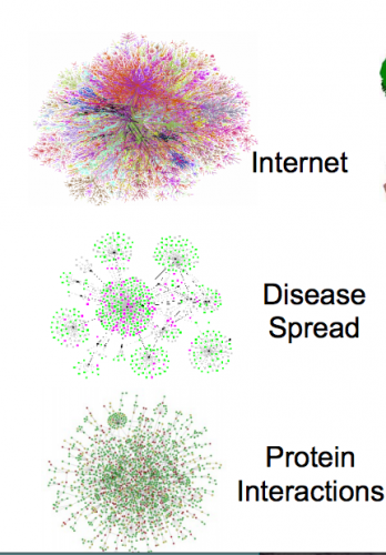  Using networks to map the connection between functional sites and the formation of hubs between these sites was important in prioritizing the relative importance of some variants over others. Networks are a common method to show the relationship between many events or data points. Courtesy of Mark Gerstein.