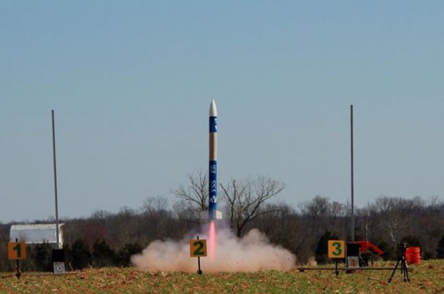 The launch of the 2013 Astro-Egg Lander winner, the rocket YSS Eli Whitney. Photo courtesy of Jan Kolmas.