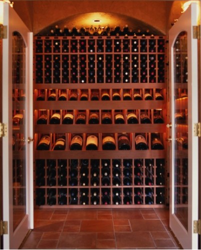 A wine cellar designed for the aging and storage of wine. Courtesy of Apex.