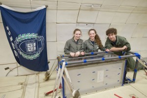 Horowitz poses with his friends from the Yale Drop Team, which performs reduced gravity experiments. Courtesy of Ben Horowitz.