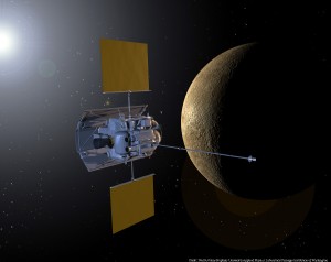 NASA’s Messenger spacecraft, which is currently orbiting Mercury, sent back data on the planet’s surface that resembles the composition of NWA 7325. Image courtesy of NASA