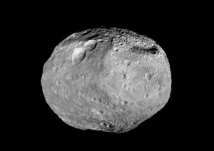 Some scientists believe the composition of NWA 7325 more closely resembles that of the main asteroid belt, such as asteroid Vesta seen here. Image courtesy of NASA