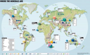 War of the elements? Metals are not uniformly distributed around the earth. Courtesy of New Scientist. COURTESY OF NEW SCIENTIST.