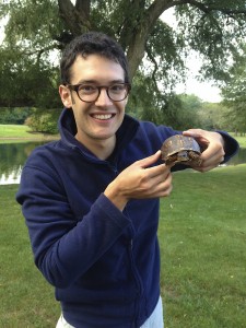 Yale graduate student Daniel Field holds a box turtle, an additional research interest of his. Image courtesy of Daniel Field. 