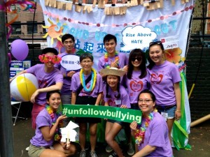 4)At Good Health Day, interns at Charles B. Wang worked a booth to spread awareness of the anti-bullying cause. Tarleton’s time interning at the health center helped grow her interest in Asian American health and health disparities.