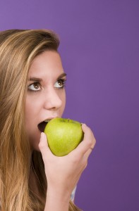 Experience the satisfying crunch of a fall apple. Image courtesy of Freestockphotos.biz