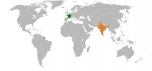 Scientists transmitted the greetings “hola” and “ciao” from the brain of one research participant in India to three participants in France, 5,000 miles away. Image courtesy of Wikimedia Commons.