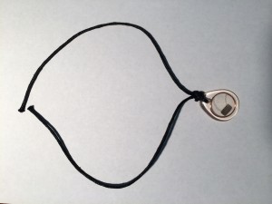 A version of the Khushi Baby necklace that can store vaccination records on a near field communication (NFC) chip-enabled pendant. Image courtesy of Ruchit Nagar.