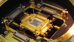 The SXS microcalorimeter array is a key component of the telescope that allows it to capture high-resolution X-ray data. Image courtesy of the Goddard Space Flight Center. Image courtesy of Dr. Megan Urry .